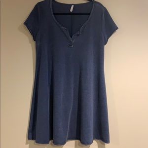 Z Supply Lightweight Comfy Blue Dress- Size Large